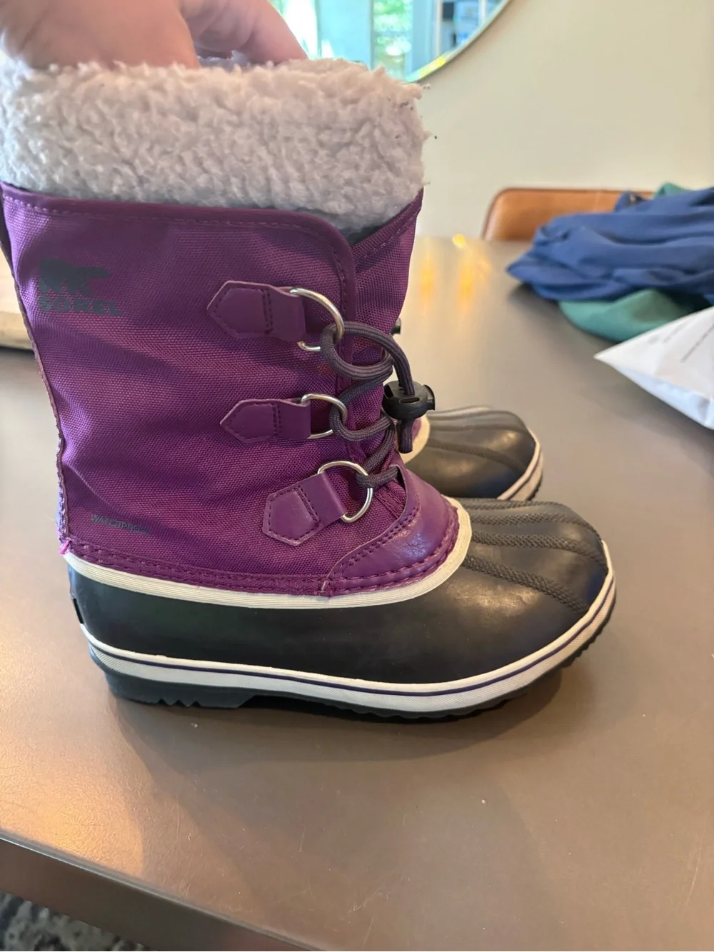 Sorel Kids Purple and Black Insulated Rain & Snow Boots